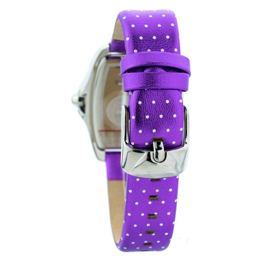 Chronotech Purple Leather Dress Watch