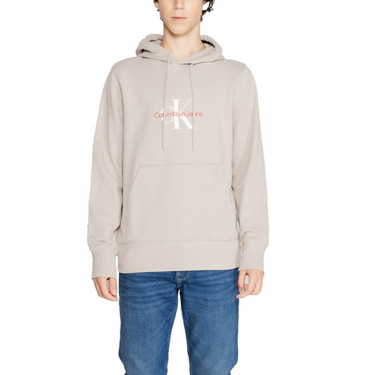Calvin Klein Jeans Beige Recycled Cotton Hoody