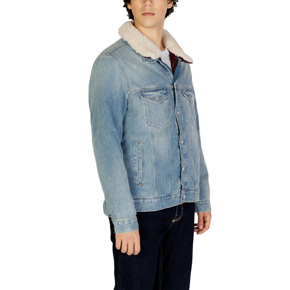 Tommy Hilfiger Jeans Light Blue Cotton Jackets & Coat