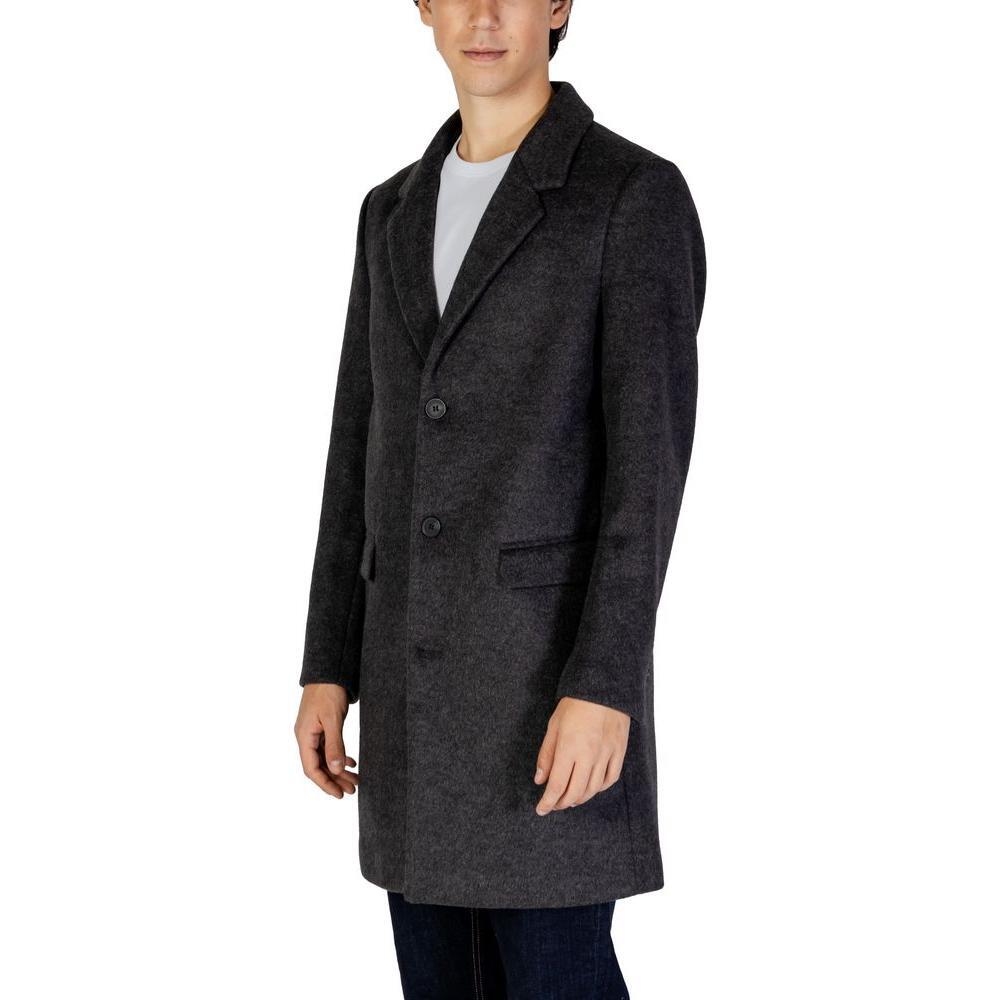 Antony Morato Gray Polyester Coat