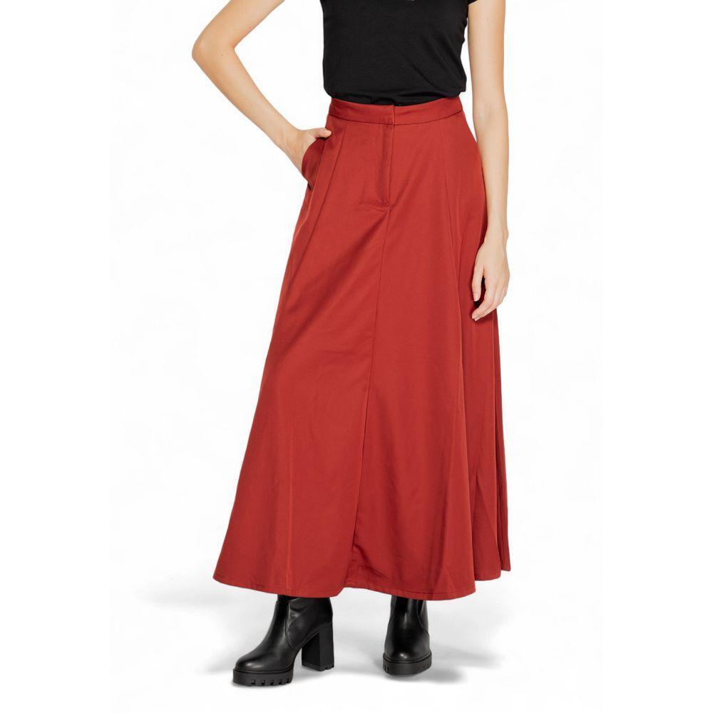 Vero Moda Red Polyester Skirt VE-14881300141-IT38|XS