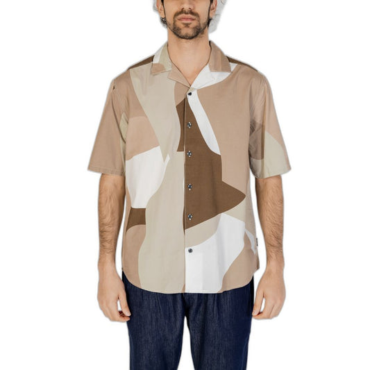 Only & Sons Brown Cotton Shortsleeve