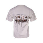 Dolce & Gabbana Beige Logo Cotton Blend Crew Neck T-shirt