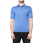 Dolce & Gabbana Blue Cashmere Short Sleeves Men Polo T-shirt