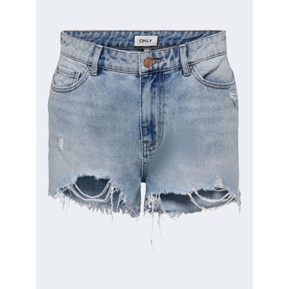 Only Light Blue Cotton Short Only Lavender