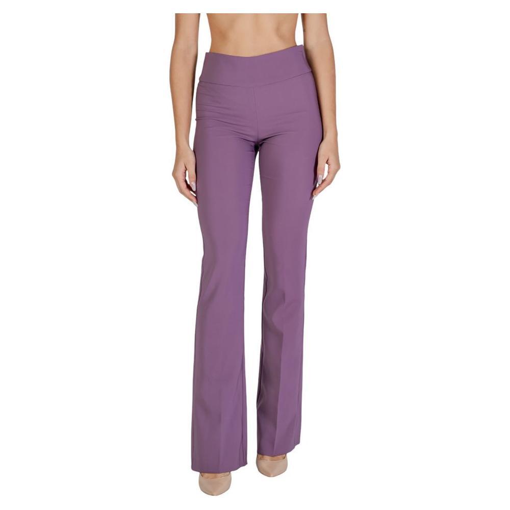 Sandro Ferrone Purple Polyester Pant 1728,38 | XXS,44 | M,71956299936,Clothing,IT40 | XS,IT46 | L,Jeans & Pants - Women - Clothing,New with tags,Purple,Sandro Ferrone,Women,Women - Clothing Sandro Ferrone SA-15619800151-IT40 | XS