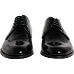 Dolce & Gabbana Black Patent Leather Derby Formal Dress Shoes