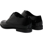 Dolce & Gabbana Black Patent Leather Derby Formal Dress Shoes