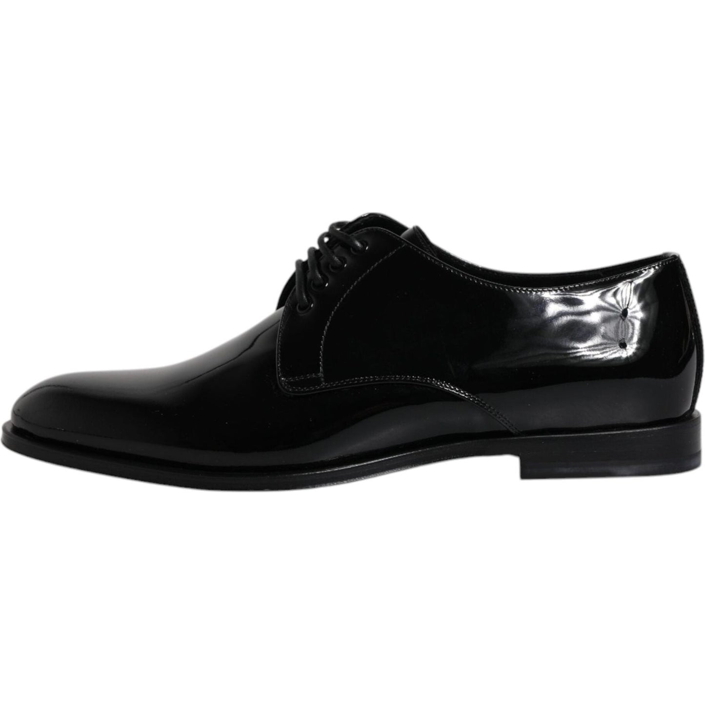 Dolce & Gabbana Black Patent Leather Derby Formal Dress Shoes