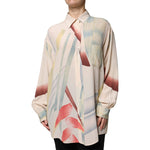 Etro Beige Printed Collared Buttoned Long Sleeves Blouse Top TSH86732-42