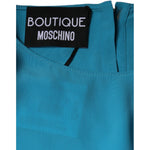 Boutique Moschino Blue Round Neckline Long Sleeves Blouse Top TSH86738-40