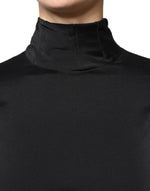 Brunello Cucinelli Black Silk Blend Long Sleeves Blouse Top TSH86798-44