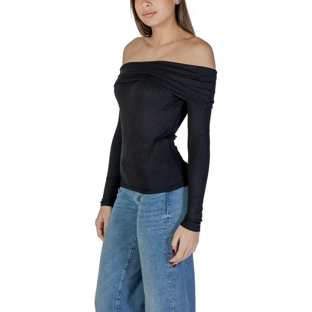 Jacqueline De Yong Black Viscose Shirt