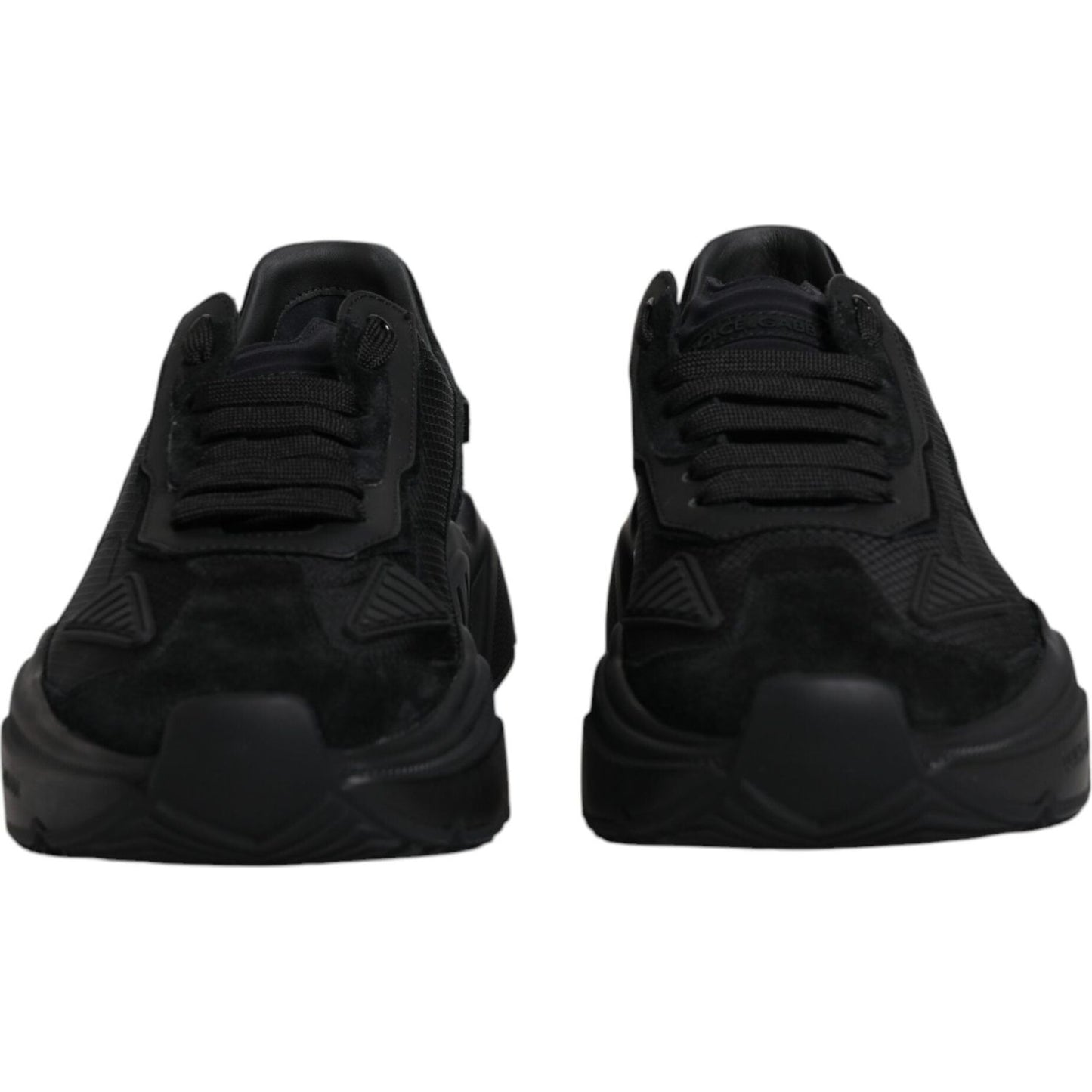 Dolce & Gabbana Black Leather Daymaster Low Top Sneakers Shoes