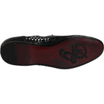 Dolce & Gabbana Black Woven Leather Slip On Loafers Shoes