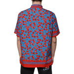 Dolce & Gabbana Blue Cherry Cotton Button Down Casual Shirt TSH87289-41