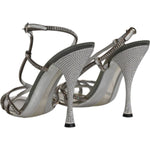Dolce & Gabbana Silver Crystal Slingback KEIRA Sandals Shoes