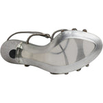 Dolce & Gabbana Silver Crystal Slingback KEIRA Sandals Shoes