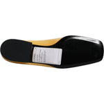 Dolce & Gabbana Yellow Leather Logo Plaque Slip On Mocassin Shoes