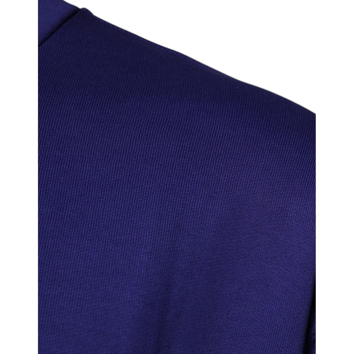 Dolce & Gabbana Blue Cotton Crew Neck Men Pullover Sweater