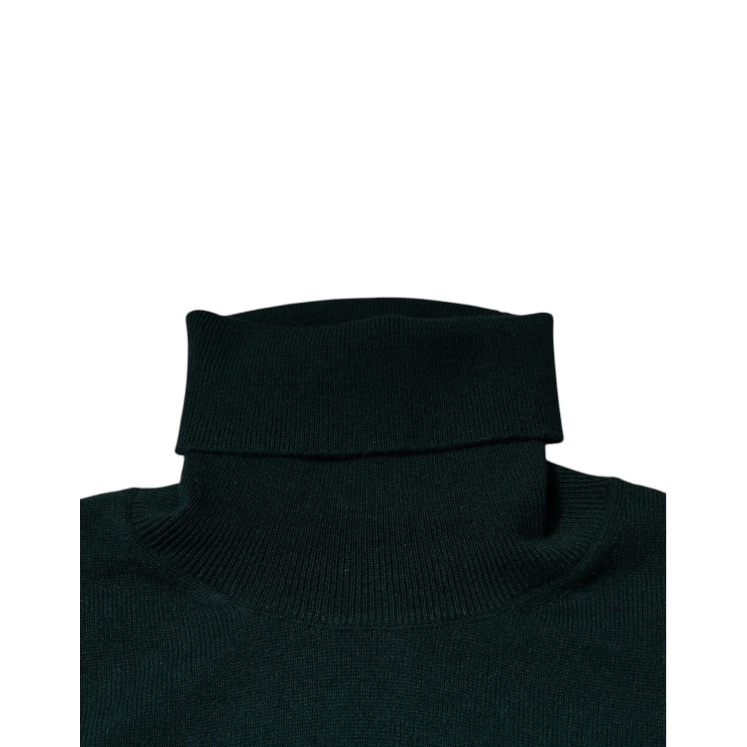 Dolce & Gabbana Green Cashmere Turtleneck Men Pullover Sweater