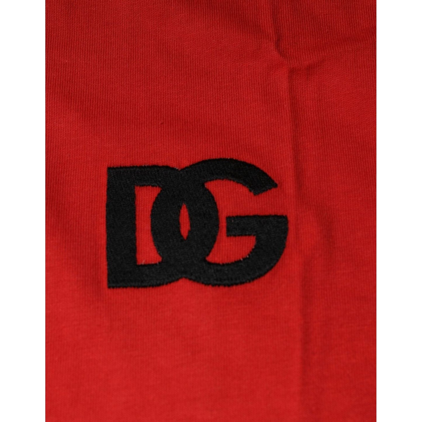 Dolce & Gabbana Red DG Logo Cotton Crew Neck T-shirt TSH87495-44