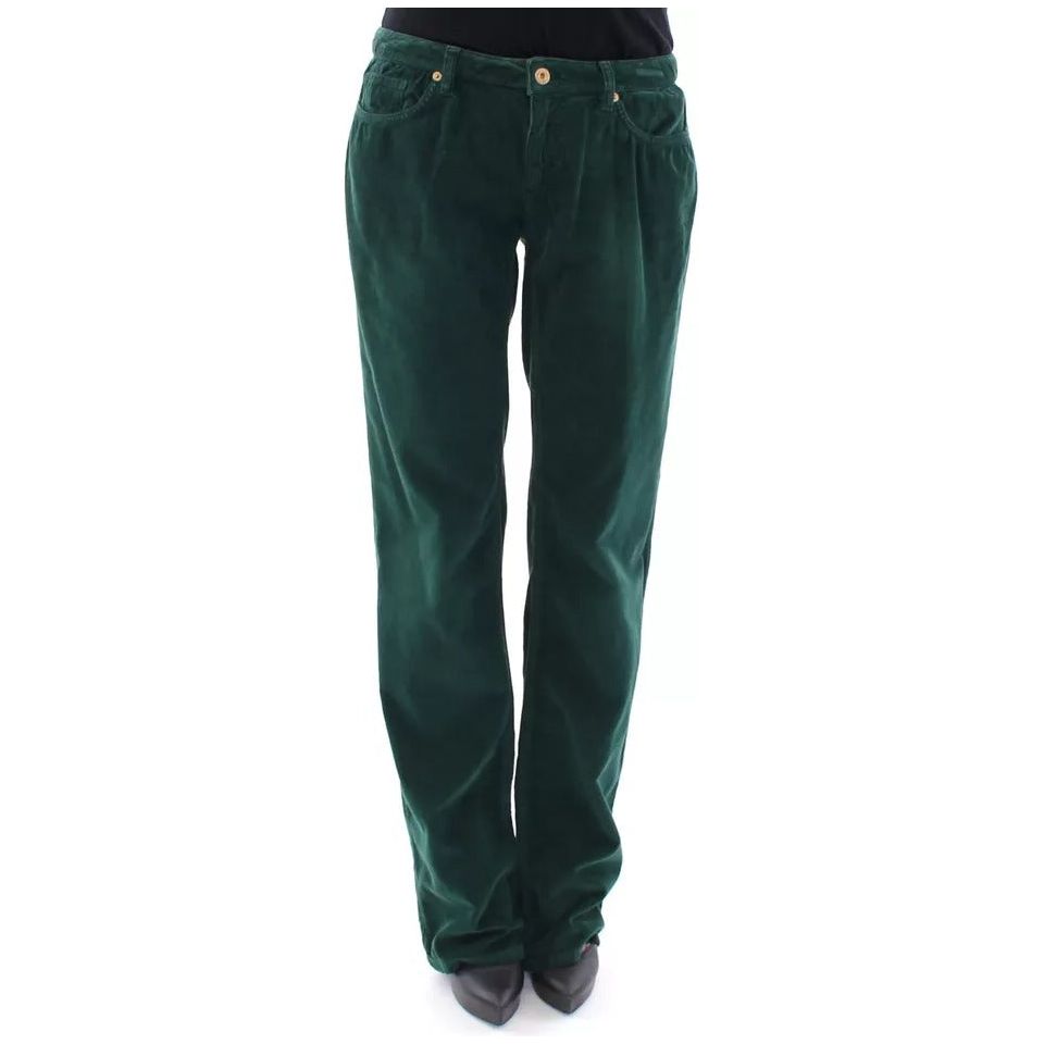 Dolce & Gabbana Green Cotton Corduroys SLIMMY Fit D&G Pants
