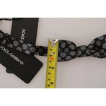 Dolce & Gabbana Black Silk Circles Men Necktie Bow Tie FT3000
