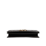 Dolce & Gabbana Brown Leather Bifold DG Logo Cardholder Sling Strap Wallet BAG4194