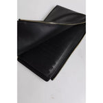 Dolce & Gabbana Black Leather Logo Plaque Neck Strap Card Coin Wallet BAG4231