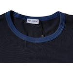 Dolce & Gabbana Blue Cotton Stretch Crewneck Underwear T-shirt