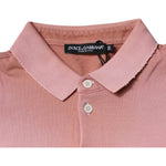 Dolce & Gabbana Pink Crown Collared Short Sleeve Polo T-shirt TSH87703-50