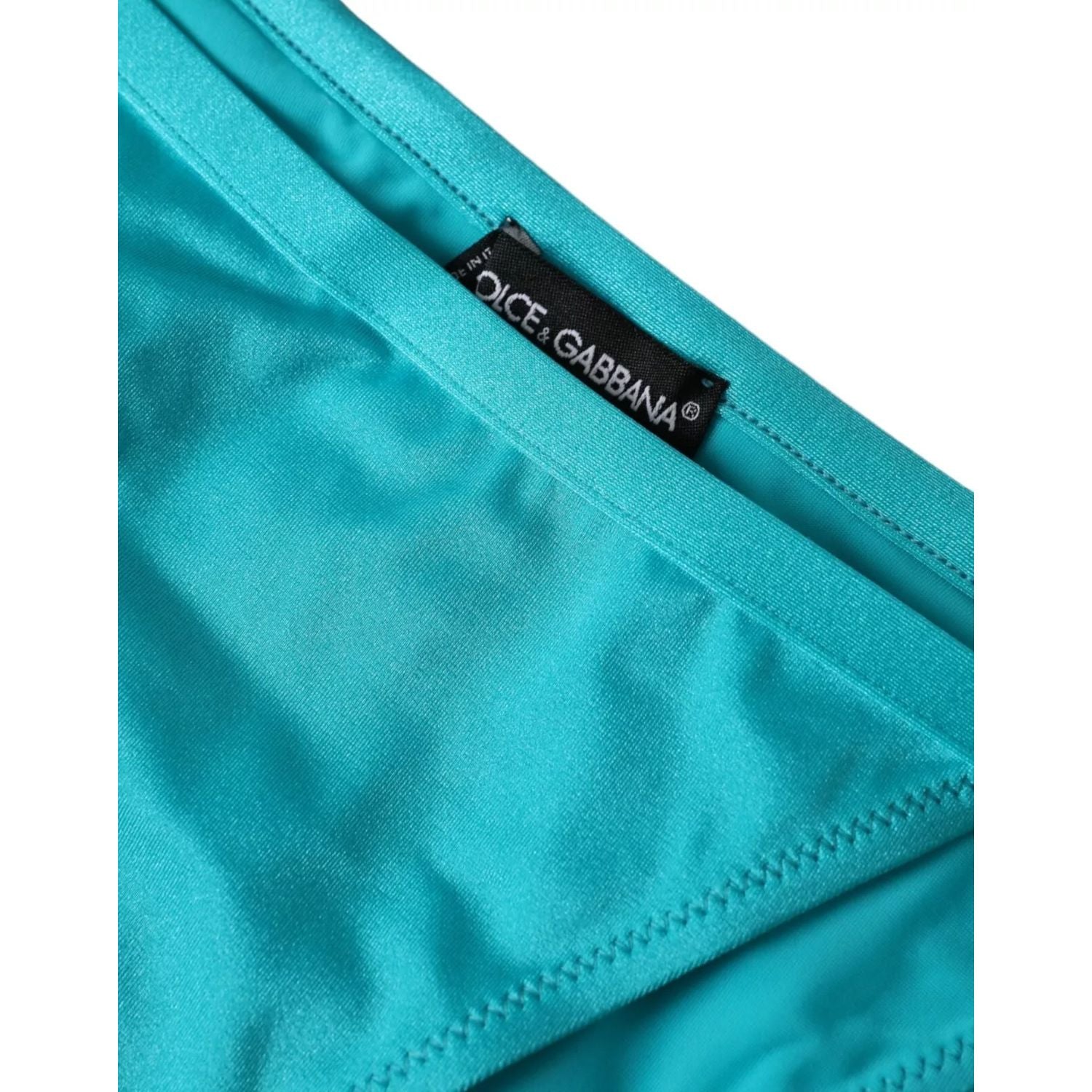 Dolce & Gabbana Blue Green Nylon Beachwear Swimwear Bottom Bikini