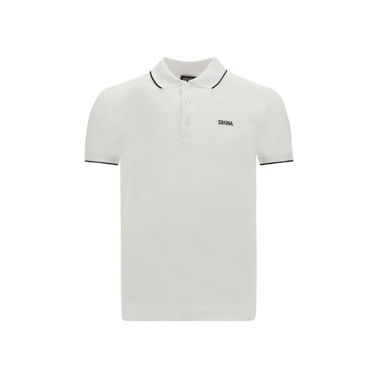 ZEGNA White Elastane Polo Shirt