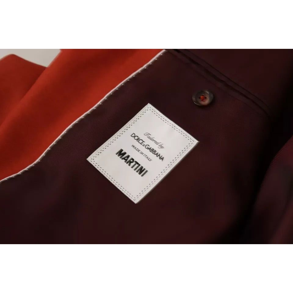 Dolce & Gabbana Orange MARTINI Cashmere Silk Coat Blazer