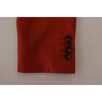 Dolce & Gabbana Orange MARTINI Cashmere Silk Coat Blazer