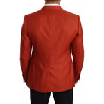 Dolce & Gabbana Orange MARTINI Cashmere Silk Coat Blazer