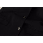 Dolce & Gabbana Black Cotton Slim Fit Coat Jacket Blazer