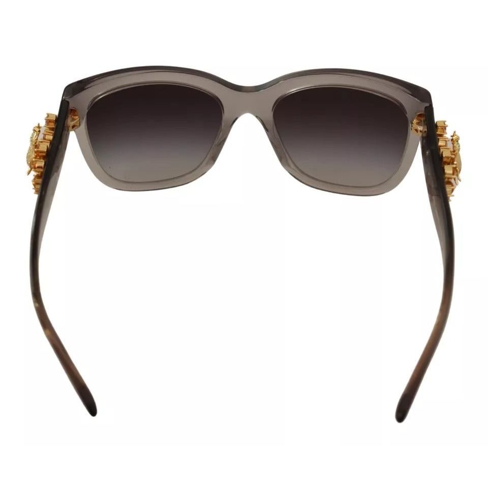 Dolce & Gabbana DG 4247-B-F Clear Embellished Crystal Acetate Sunglasses GLA988