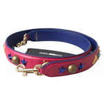 Dolce & Gabbana Pink Exotic Leather Studded Shoulder Strap BEL60466