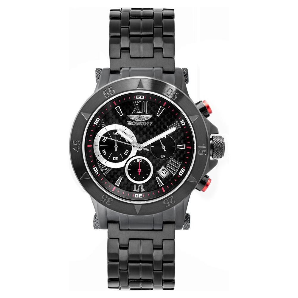 Bobroff Black Stainless Steel Watch