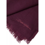 Dolce & Gabbana Purple Cashmere Knit Wrap Shawl Scarf MS7055