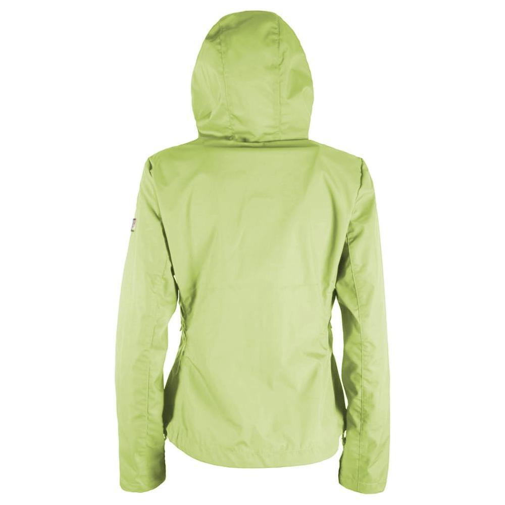 Yes Zee Green Polyester Jackets & Coat