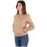 Yes Zee Beige Polyethylene Jackets & Coat