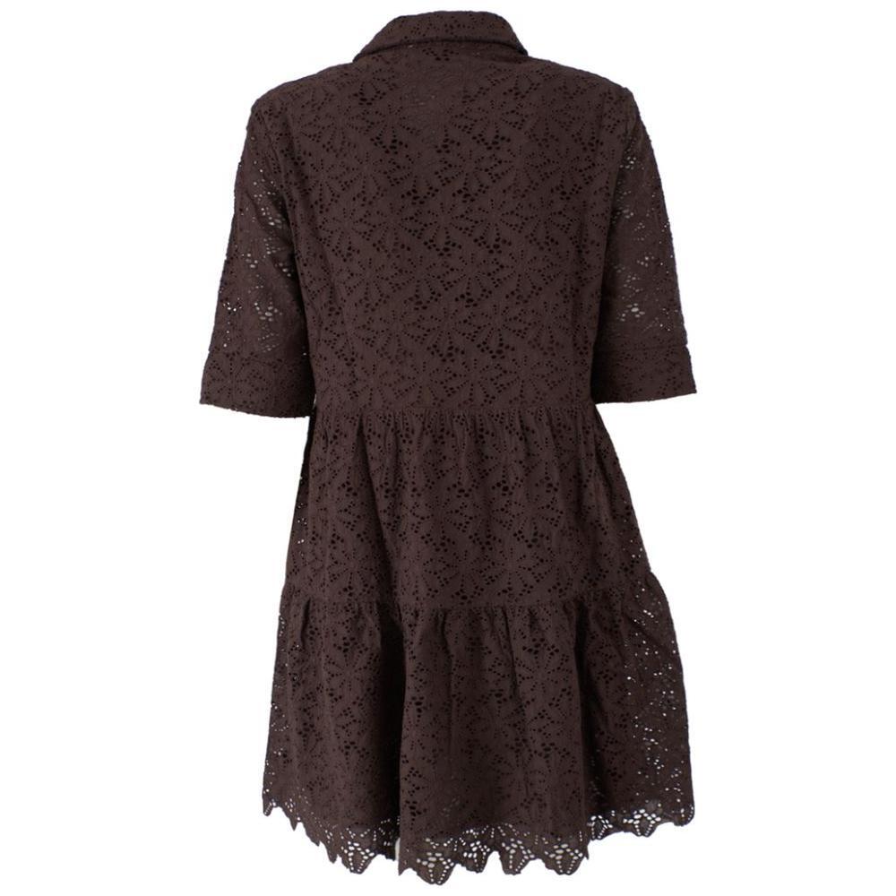 Yes Zee Brown Cotton Dress