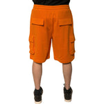 Dolce & Gabbana Orange Cotton Men Casual Cargo Bermuda Shorts