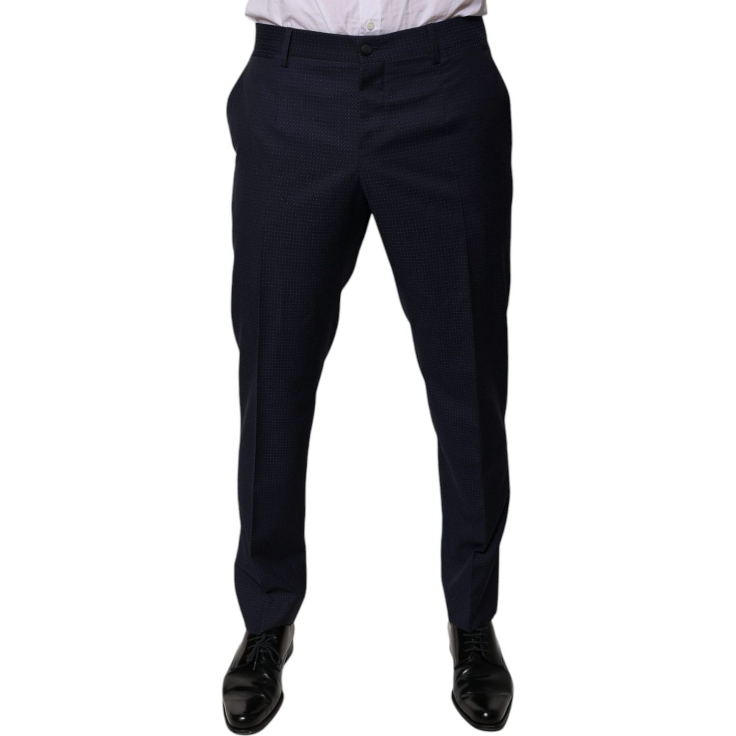 Dolce & Gabbana Dark Blue Cotton Men Dress Pants