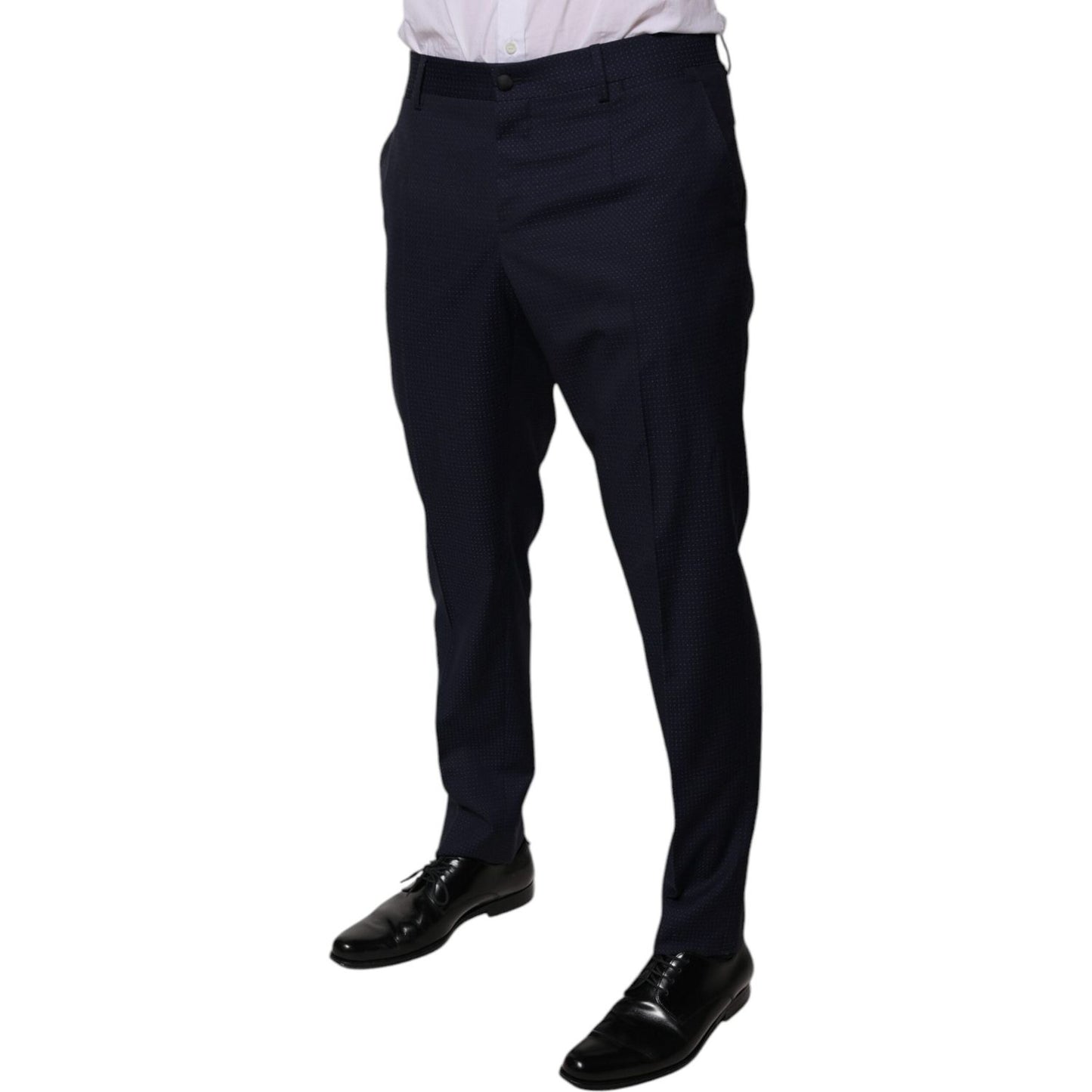 Dolce & Gabbana Dark Blue Cotton Men Dress Pants