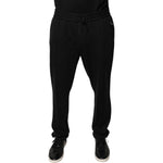 Dolce & Gabbana Black Stripes Viscose Skinny Dress Pants