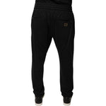 Dolce & Gabbana Black Stripes Viscose Skinny Dress Pants